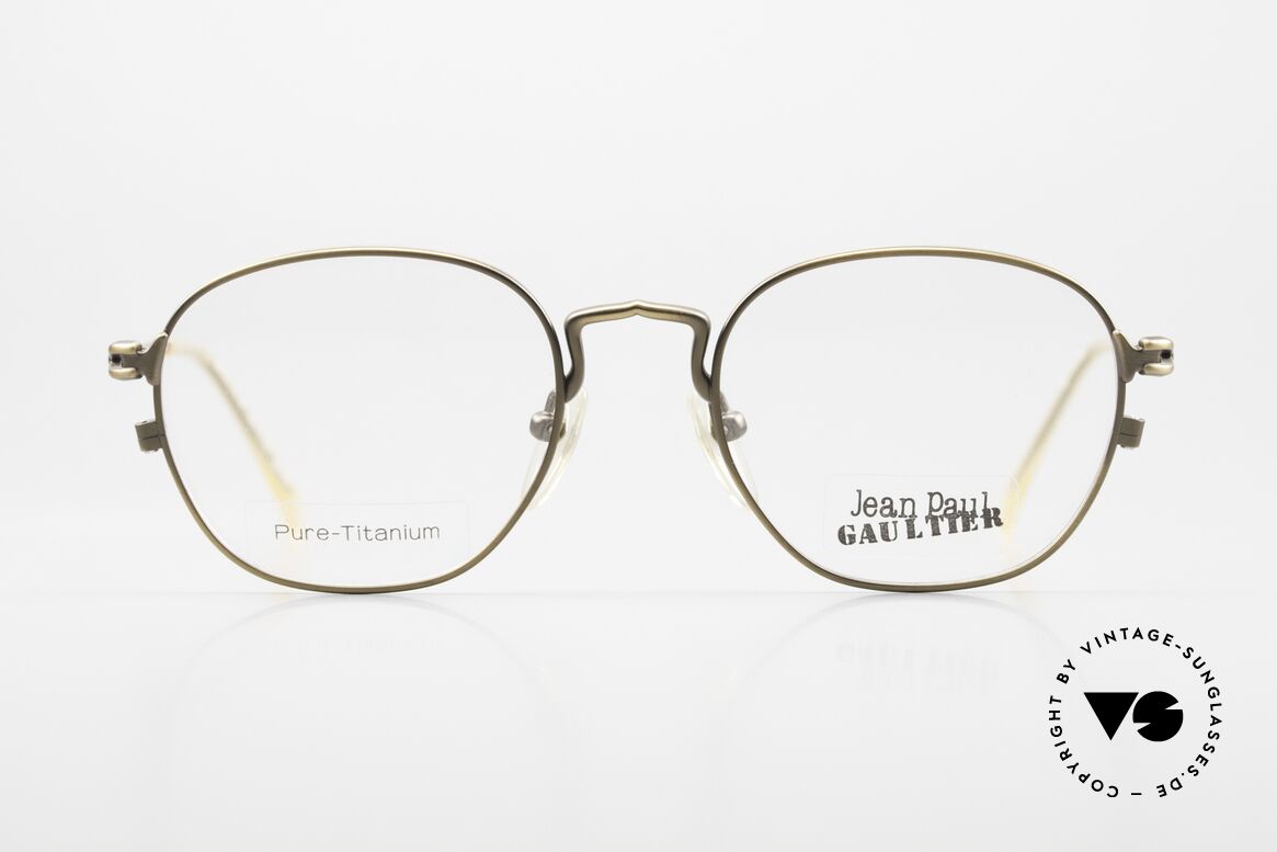 Jean Paul Gaultier 55-3182 Rare 90's Designer Eyewear, premium-quality (only 14 gram) - You must feel this!, Made for Men and Women