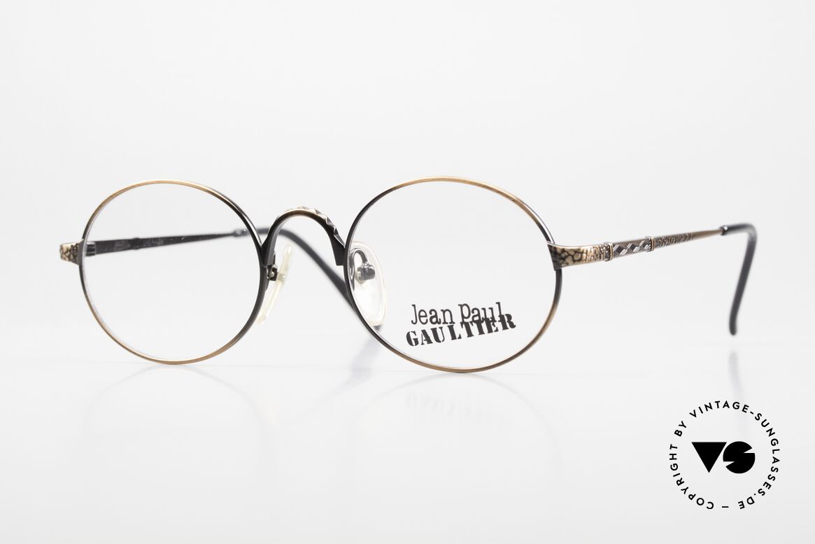 Jean Paul Gaultier 55-9672 Rare Vintage Designer Frame, oval Jean Paul GAULTIER designer eyeglasses, Made for Men and Women