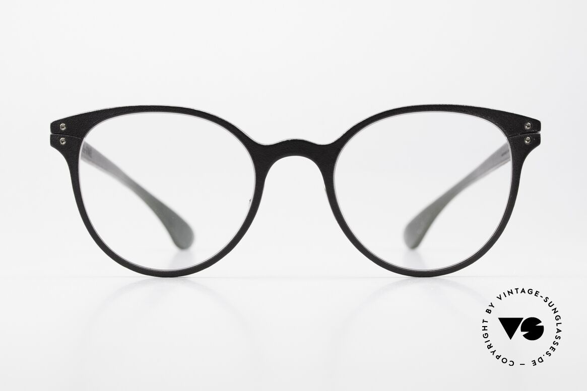 Lucas de Stael Minotaure Thin 05 Leather Covered Eyeglasses, a pair of classic designer glasses; handmade in France, Made for Women