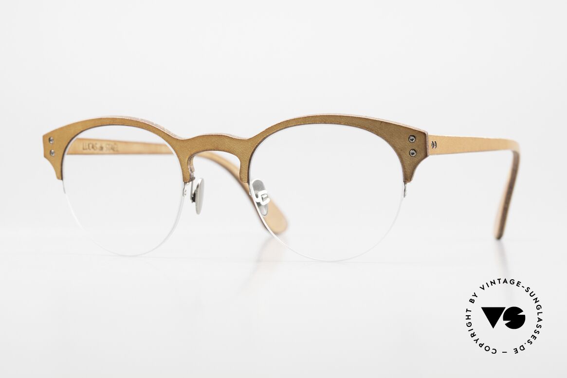 Lucas de Stael Minotaure Thin 11 Leather Covered Nylor Frame, LUCAS de STAËL, Minotaure Nylor MTN11, size 45/23, Made for Men and Women