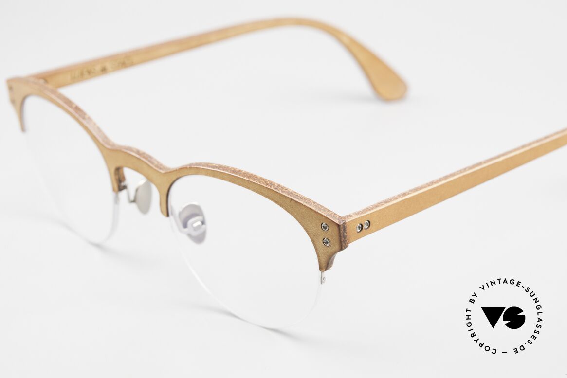 Lucas de Stael Minotaure Thin 11 Leather Covered Nylor Frame, Minotaure Collection made with adjustable nosepads!, Made for Men and Women