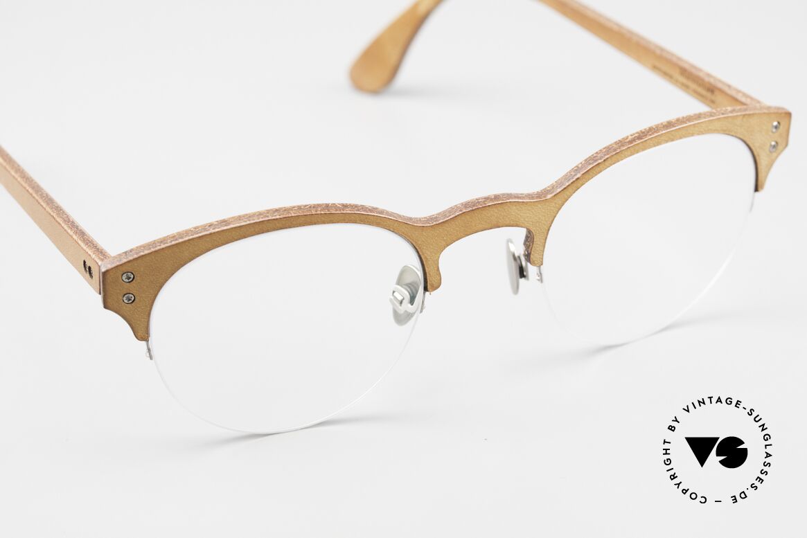 Lucas de Stael Minotaure Thin 11 Leather Covered Nylor Frame, from 2017 but unworn (delivered in a case by de Staël), Made for Men and Women