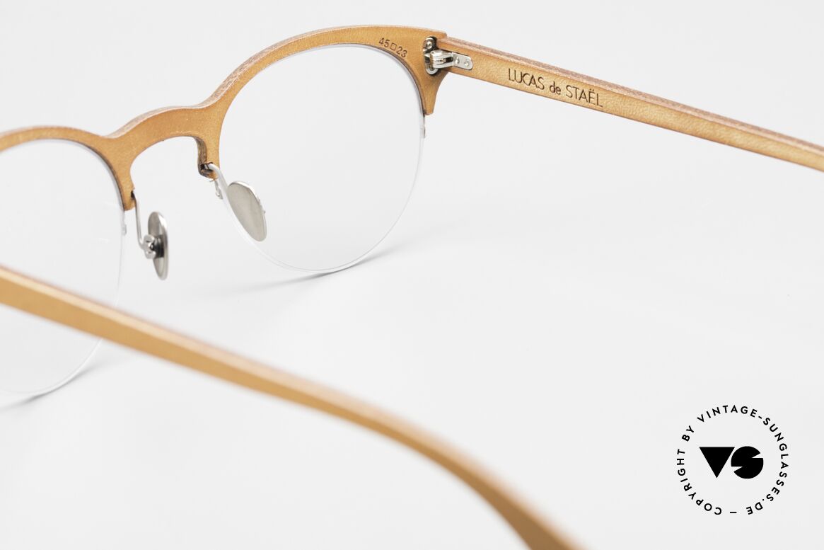 Lucas de Stael Minotaure Thin 11 Leather Covered Nylor Frame, Size: small, Made for Men and Women
