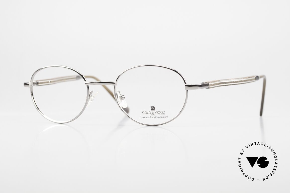 Gold & Wood 409 Luxury Wooden Specs Round, Gold & Wood Paris glasses, 409-5 in size 46-19, Made for Men and Women