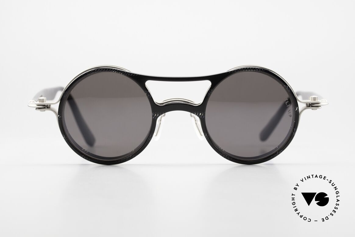 Tavat Round Mask Family Owned Eyewear, SOUPCAN Collection in Palladium Sparkle Stripe, Made for Men and Women