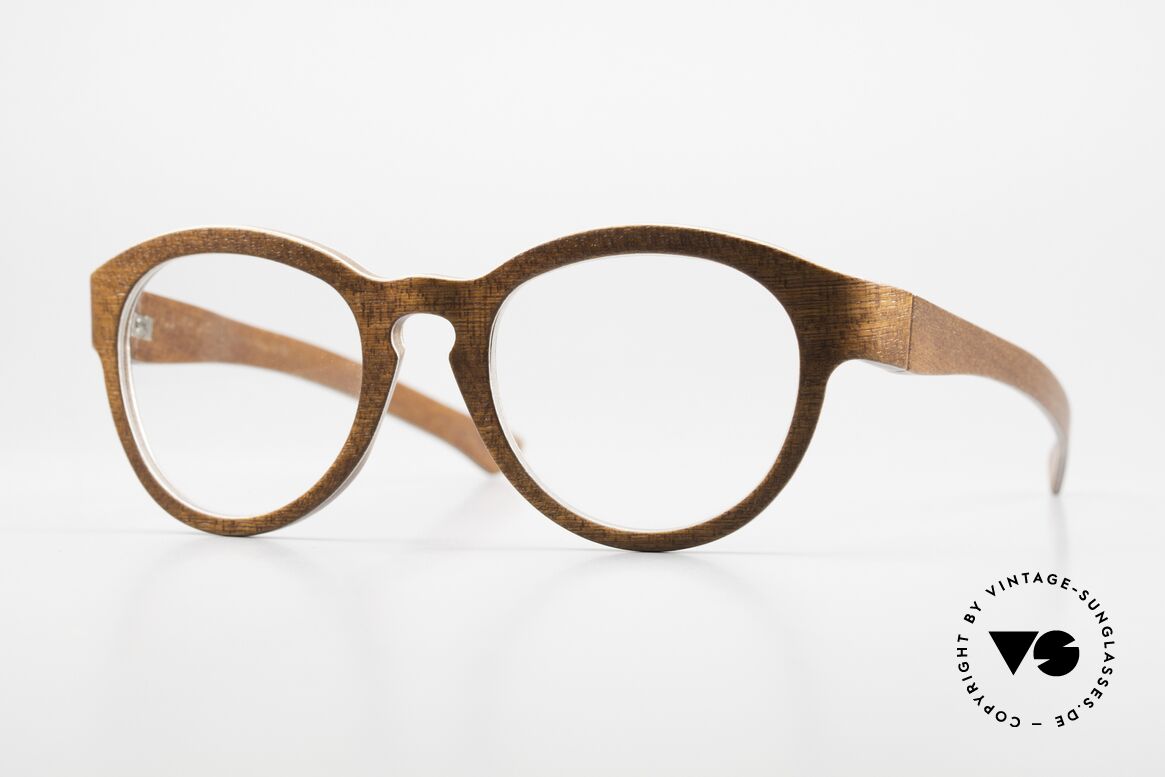 W-Eye Dianthus Natural Eyewear Unisex, W-Eye wooden glasses from Italy in size 49-20, Made for Men and Women