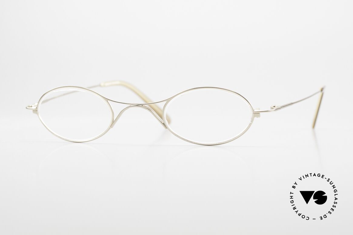 Lesca Ov.X Style Of Schubert Glasses, LESCA reading glasses, unisex model Ov.X in gold, Made for Men and Women