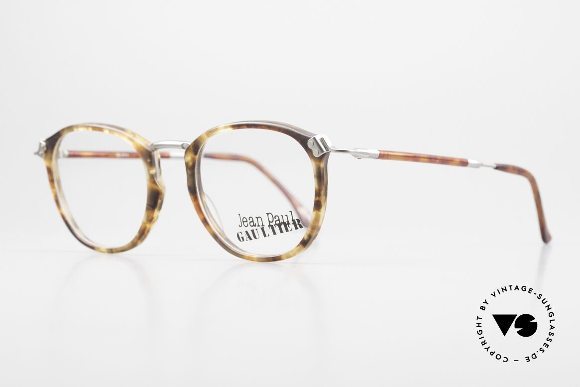 Jean Paul Gaultier 55-1272 Old Vintage Glasses No Retro, all frame parts are well riveted or screwed; top-notch, Made for Men and Women