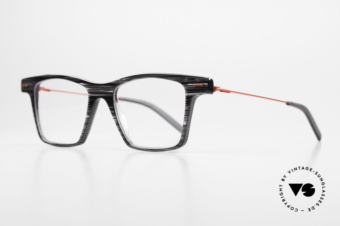 Theo Belgium Peruna Crazy Specs Square Style, acetate front with flexible stainless steel temples, Made for Men and Women