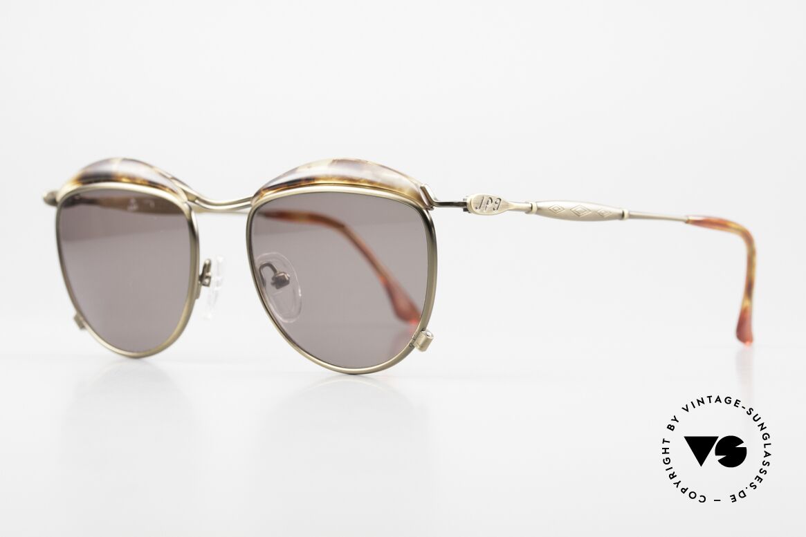 Jean Paul Gaultier 56-1274 St. Tropez Flair Sunglasses, interesting frame; rich in detail; antique-brass, Made for Men and Women