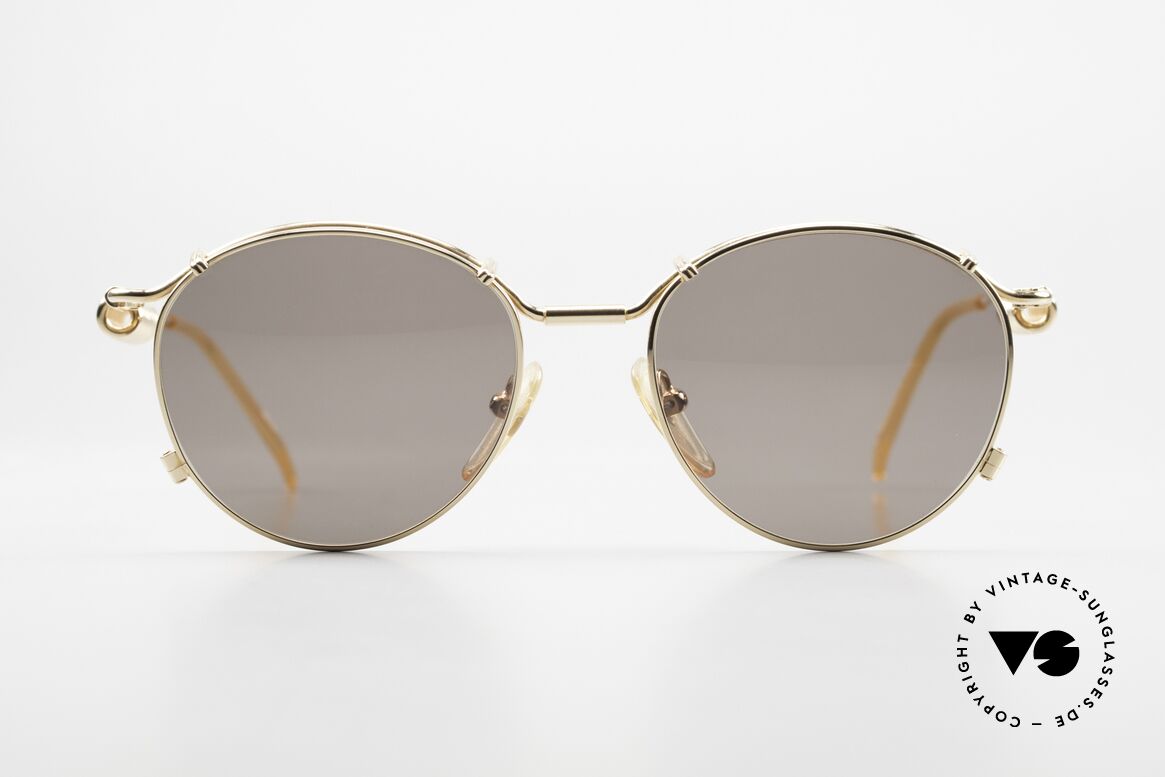 Jean Paul Gaultier 56-9174 Industrial 90's Sunglasses, mechanical industrial design (distinctive J.P.G.), Made for Men and Women
