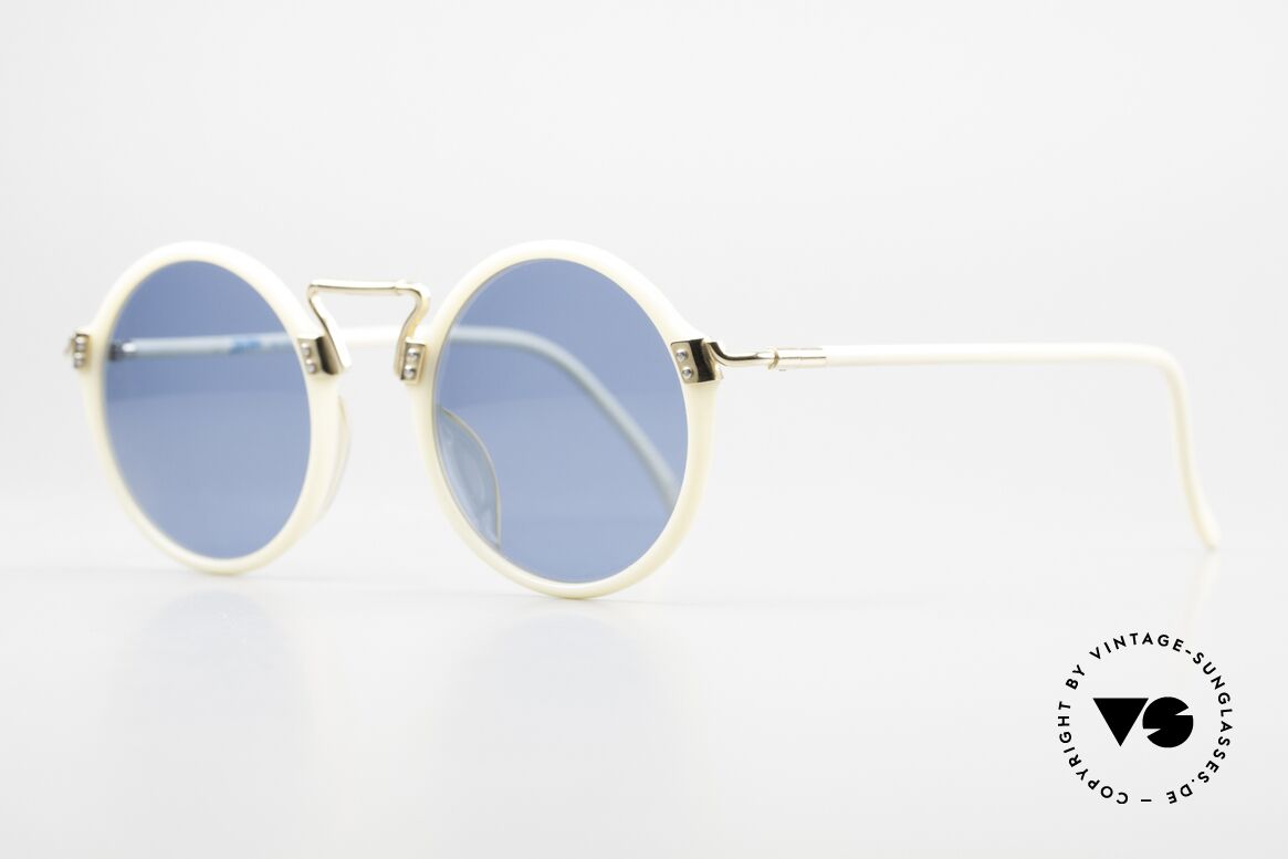 Jean Paul Gaultier 56-9271 Rare Round Designer Shades, excellent combination of materials (high-end quality), Made for Men and Women