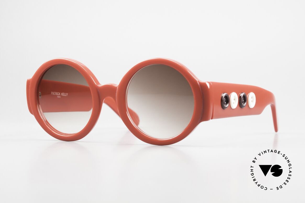 Patrick Kelly Pop Corn 01 80's Haute Couture Shades, rare Patrick Kelly Pirate 1980er designer sunglasses, Made for Women