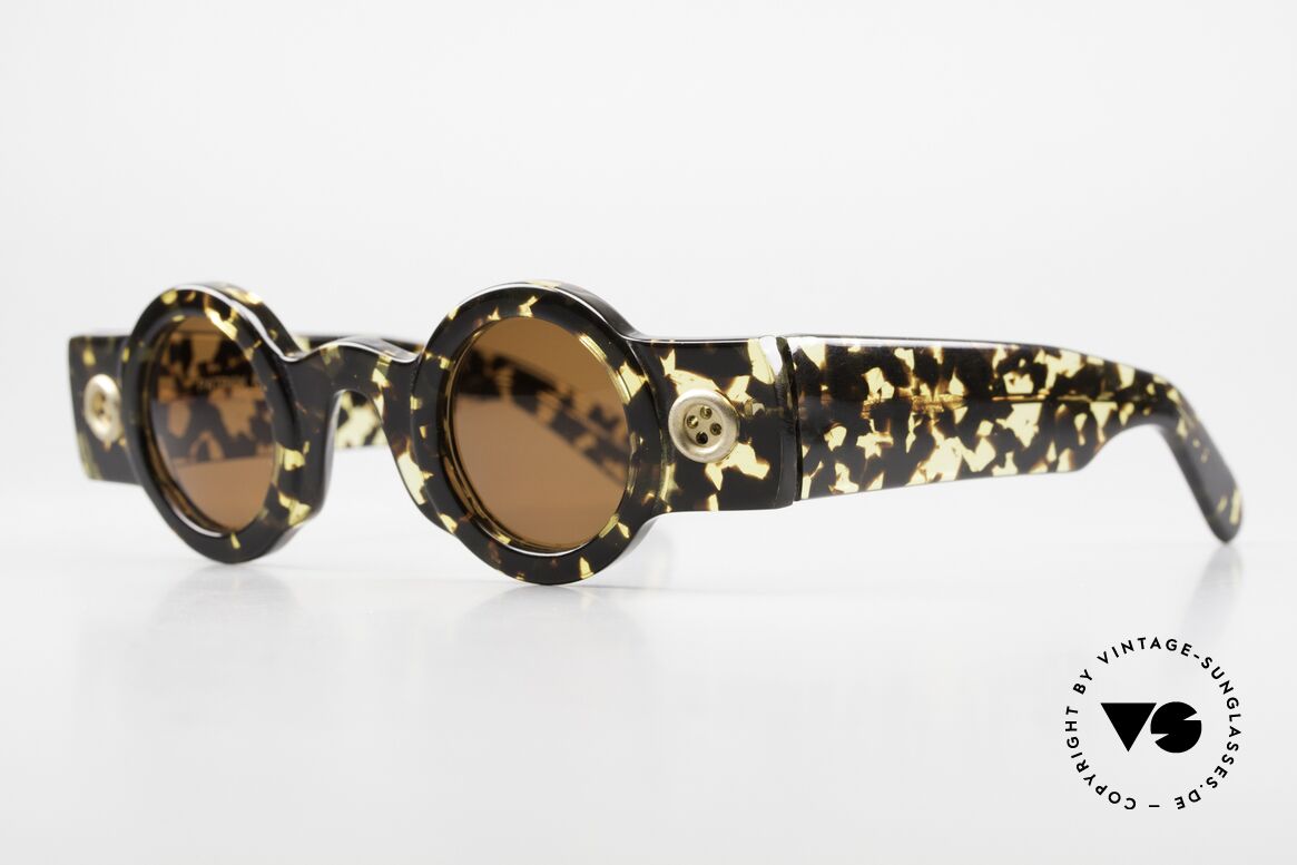 Patrick Kelly Peanut 32 Sunglasses With Buttons, know his influence on the FRENCH HAUTE COUTURE, Made for Men and Women