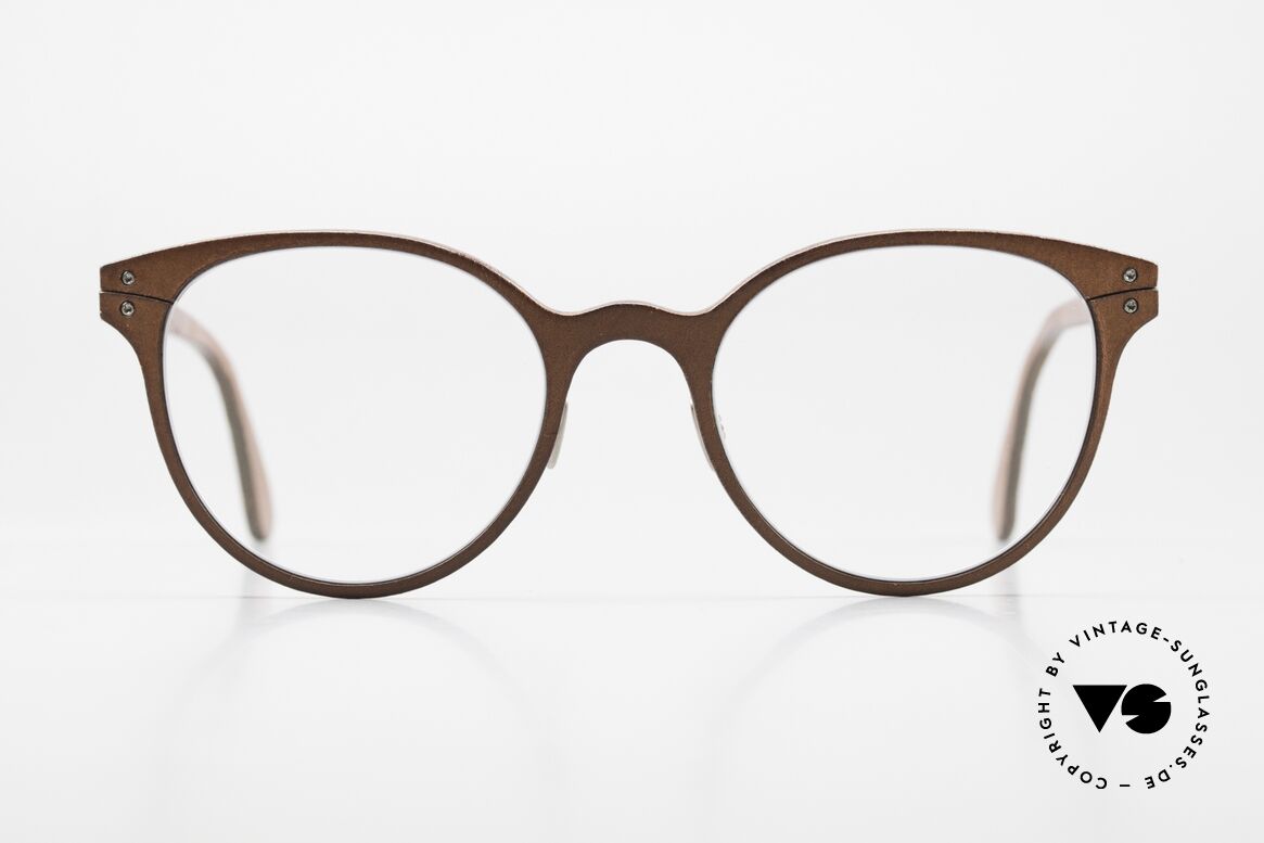 Lucas de Stael Minotaure Thin 05 Frame With Leather Cover, a pair of classic designer glasses; handmade in France, Made for Women