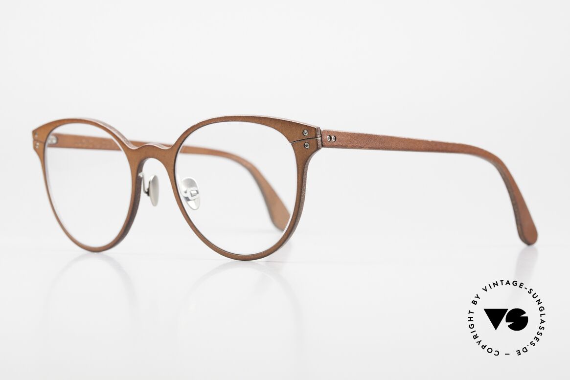Lucas de Stael Minotaure Thin 05 Frame With Leather Cover, luxury model with leather cover (connoisseur glasses), Made for Women