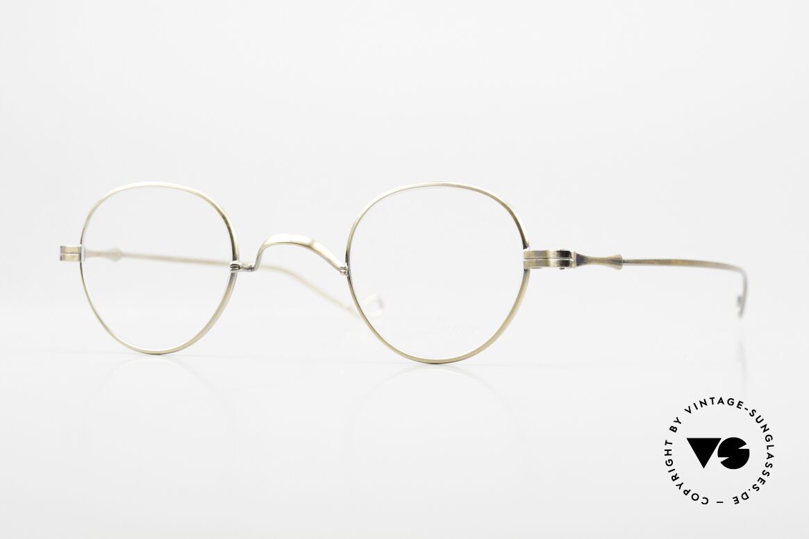 Lunor II 15 Panto Frame Antique Gold, old vintage Panto design glasses of the Lunor II Series, Made for Men and Women