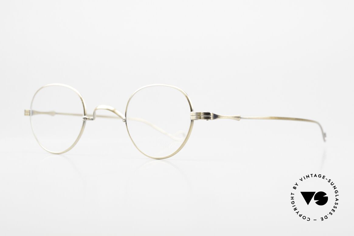 Lunor II 15 Panto Frame Antique Gold, in size 39/26; can be glazed with strong prescriptions, Made for Men and Women