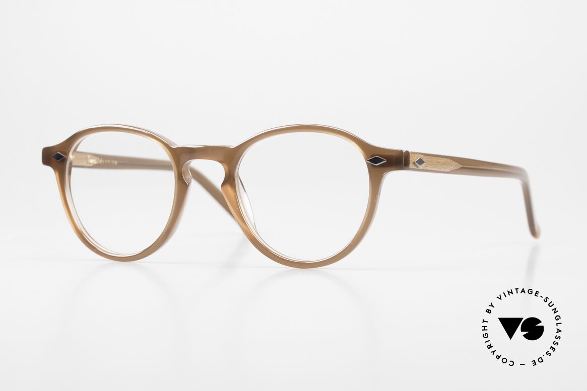 Lesca Sosi Timeless Unisex Eyewear, LESCA Panto frame, Sosi, light brown color 8, Made for Men and Women
