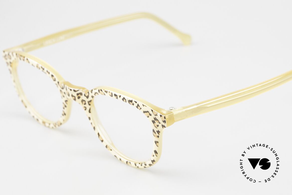 Lesca Pantos 2 Leopard Pattern Frame, nicely made; acetate frame, handmade in France, Made for Women