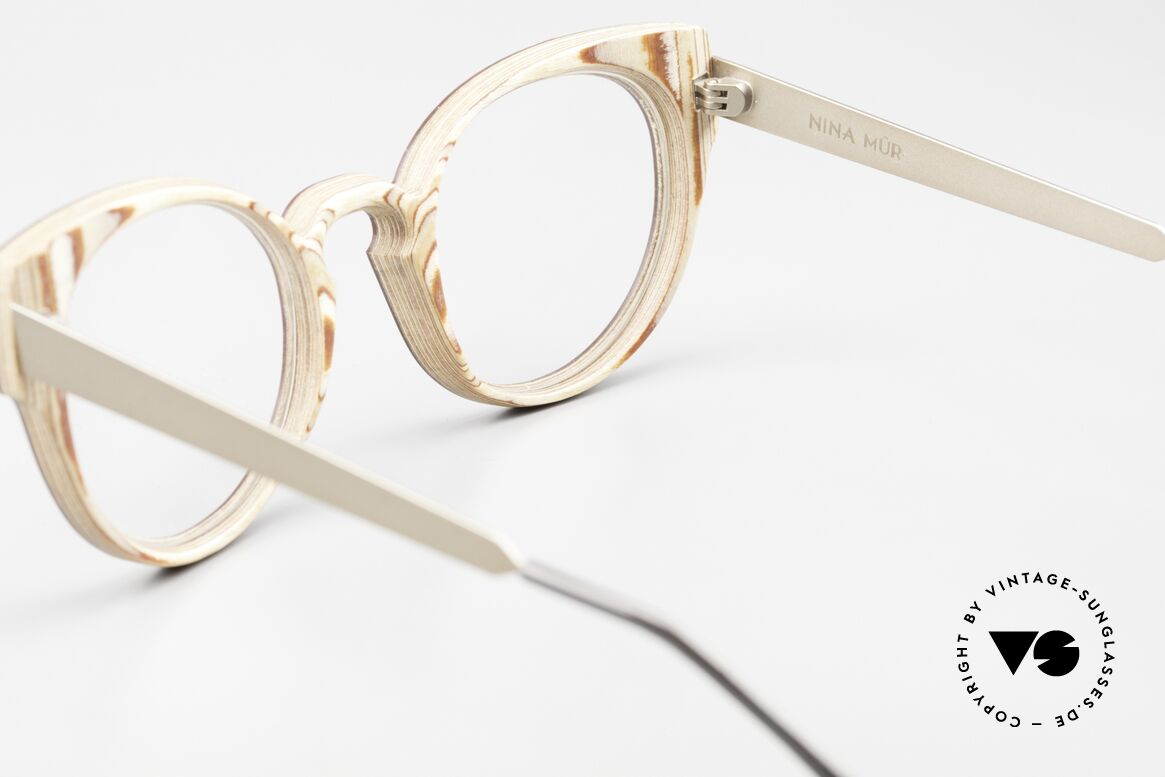 Nina Mur Liliana Wooden Glasses From Madrid, Size: medium, Made for Women