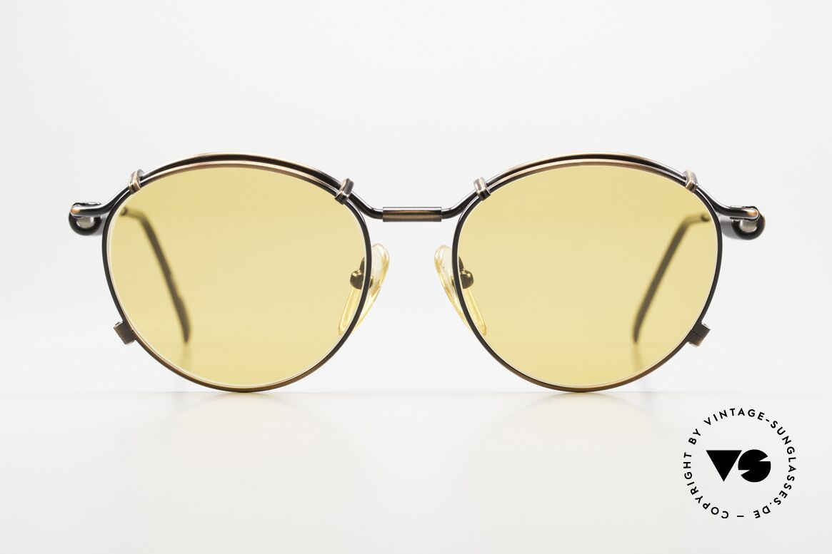Jean Paul Gaultier 56-9174 Antique Copper Frame, mechanical industrial design (distinctive J.P.G.), Made for Men and Women