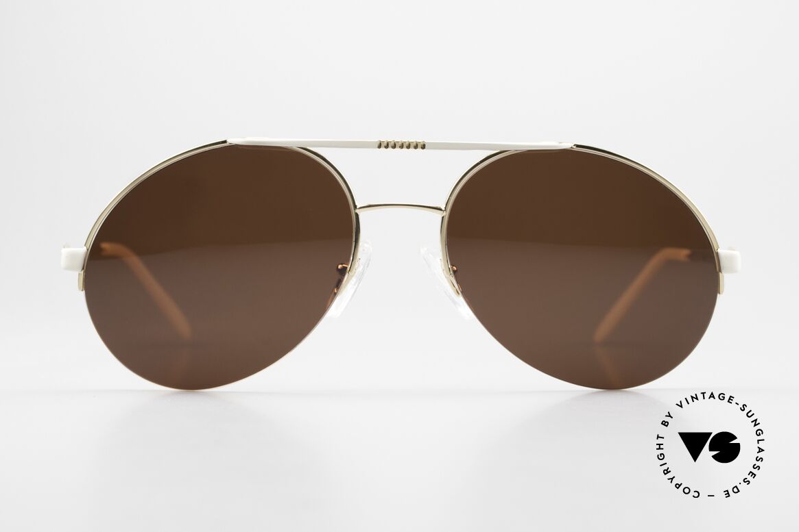 Bugatti 65787 Semi Rimless Sunglasses 80s, semi rimless (lenses are fixed with Nylor thread), Made for Men