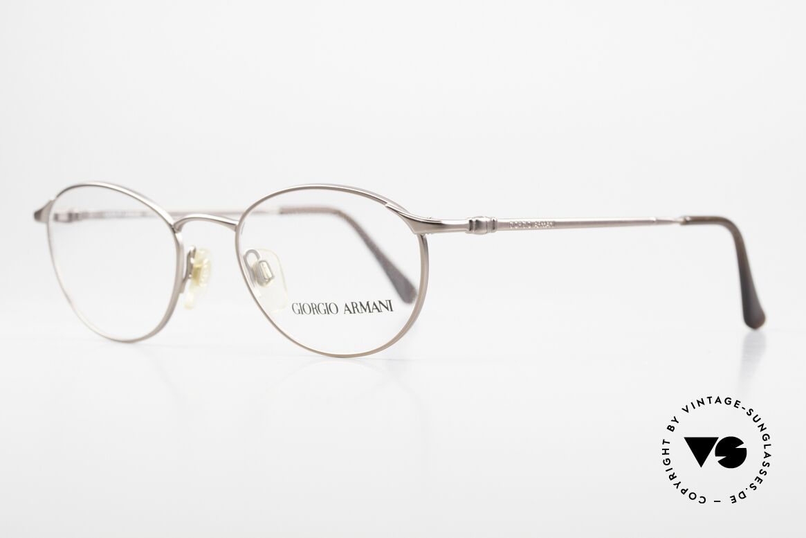 Giorgio Armani 188 Classic Oval Designer Frame, interesting frame finish in a kind of "taupe metallic", Made for Women