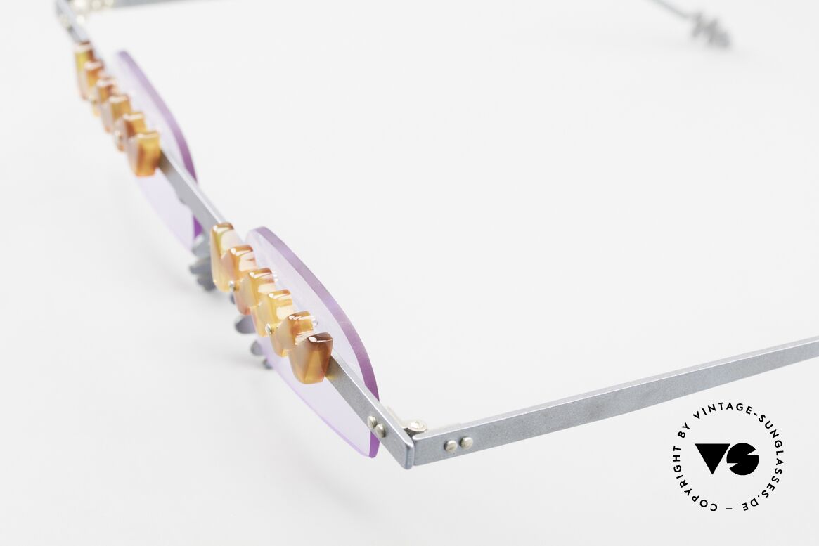 Theo Belgium Tita I 5 Fancy 90's Eyeglasses Titan, the fancy sun lenses are fixed with screws at the frame, Made for Men and Women