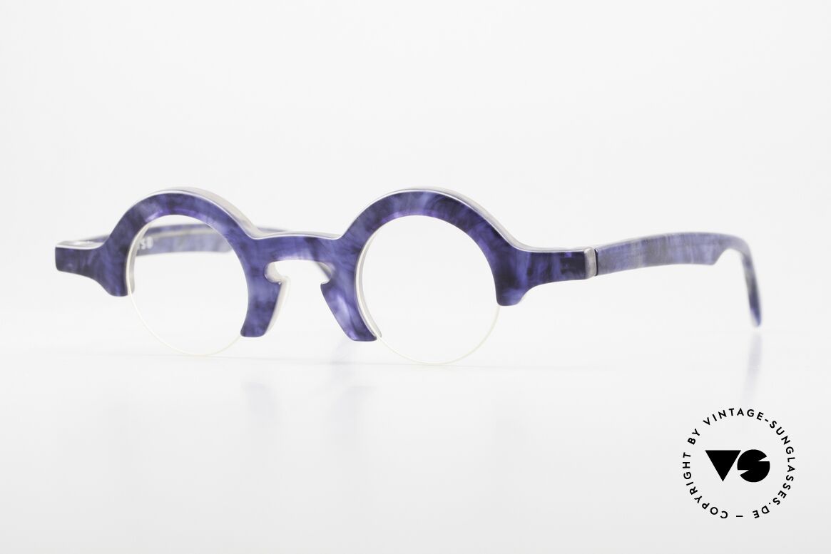 Proksch's A2 90's Eyewear Semi Rimless, "crazy" vintage eyeglasses with half frame design, Made for Men and Women