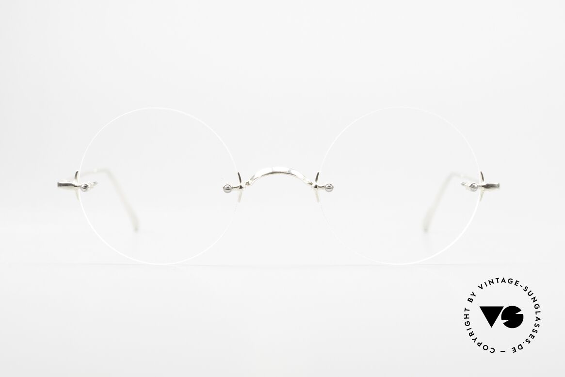 Gernot Lindner GL-401 Rimless Specs Steve Jobs, rimless 925 silver eyeglasses, GL-401 in size 45-21, Made for Men and Women