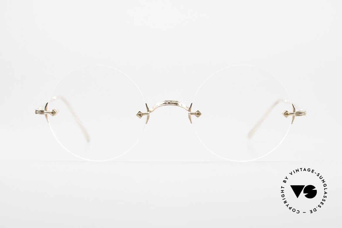 Gernot Lindner GL-RD34 RG Rose Gold Refined, rimless 925 silver eyeglasses, GL-RD34; size 45-21, Made for Men and Women