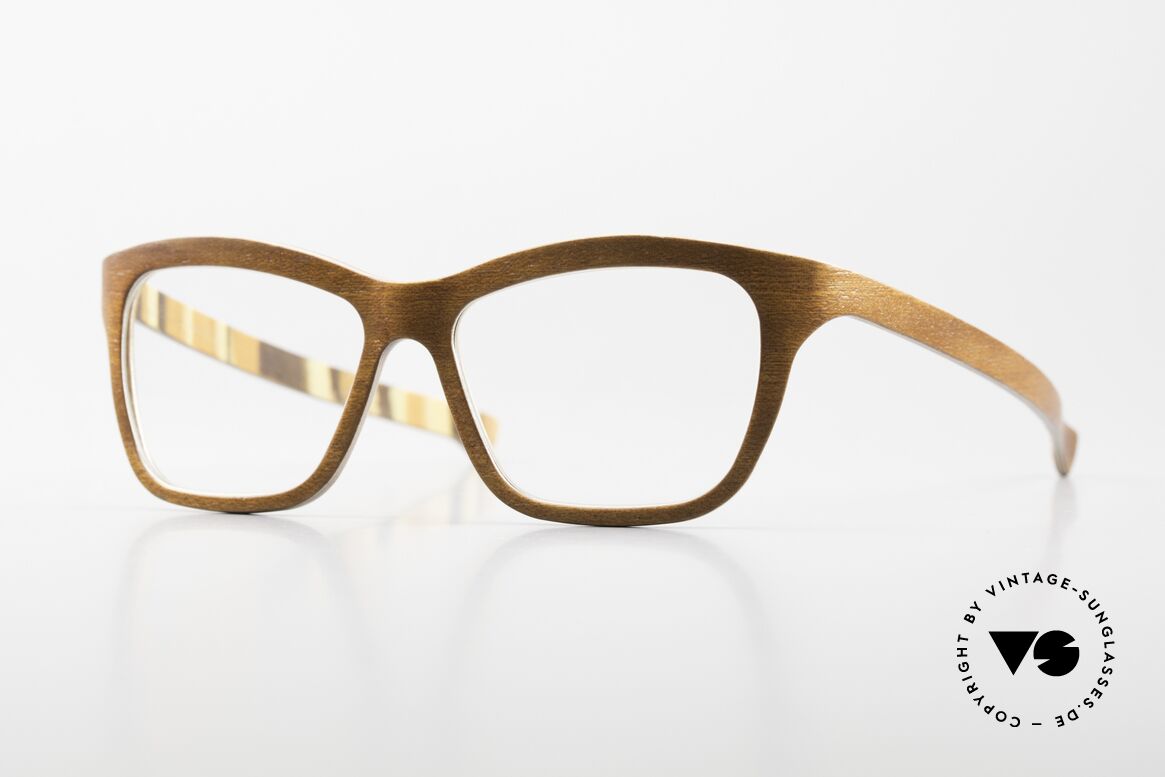 W-Eye 404 Unisex Wooden Eyeglasses, W-Eye wooden glasses from Italy in size 53-15, Made for Men and Women