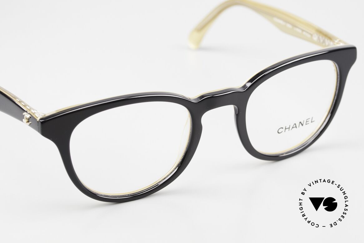 Chanel 3364 Black Designer Eyeglasses, the original DEMO lenses can be exchanged as desired, Made for Men and Women