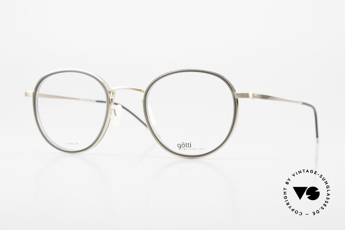 Götti Deek Panto Titanium Glasses, Götti / Goetti glasses Deek, GLB-DTM, size 49/22, Made for Men and Women