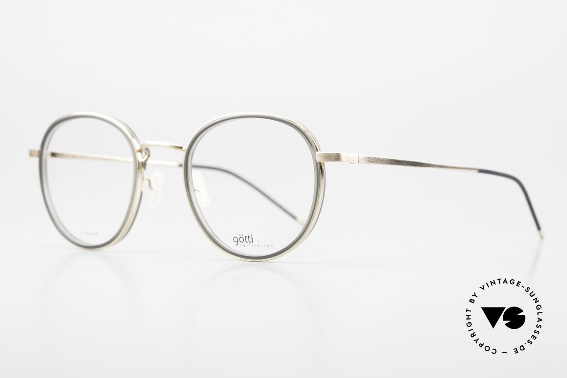 Götti Deek Panto Titanium Glasses, tangible top quality; timeless in color and shape, Made for Men and Women