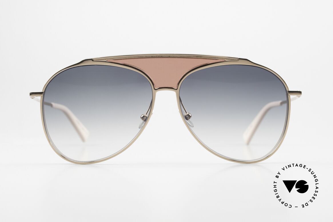 Christian Roth Funker Rosé Gold Titanium Frame, aviator sunglasses in XL size for ladies and gentlemen, Made for Men and Women
