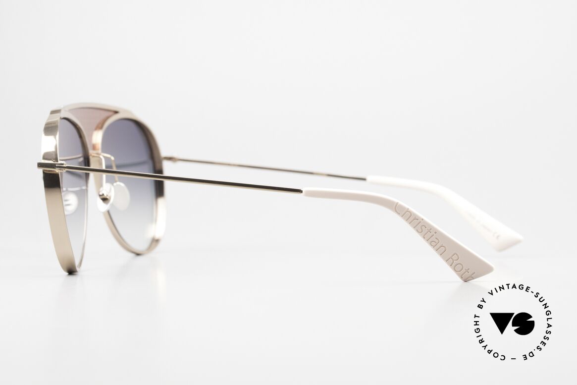 Christian Roth Funker Rosé Gold Titanium Frame, unworn designer shades (incl. original CR packaging), Made for Men and Women
