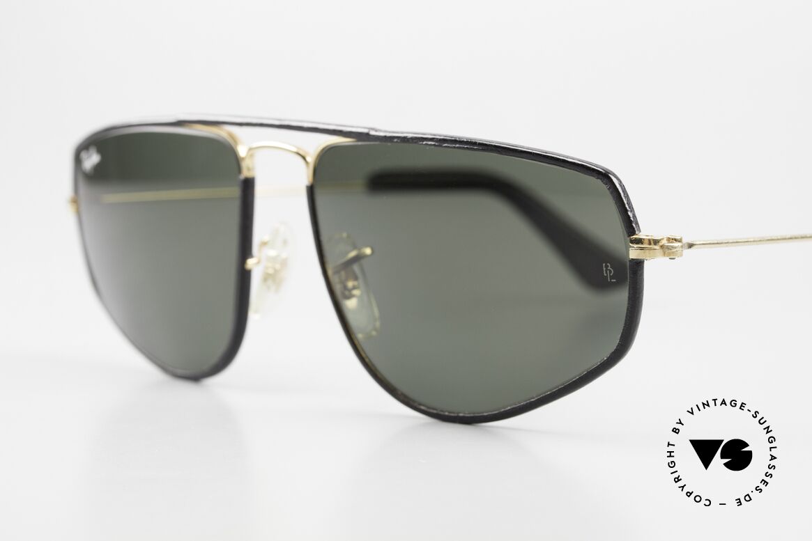 Ray Ban Fashion Metal 3 Limited Leather Edition 80s, rare Limited Edition: frame covered with leather, Made for Men and Women