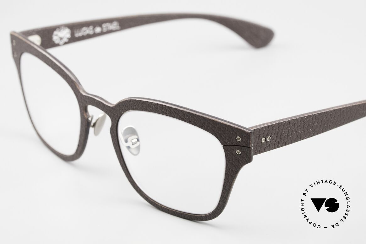 Lucas de Stael Monsieur Seguin 03 Square Panto Specs Leather, Monsieur Seguin series made with adjustable nosepads, Made for Men