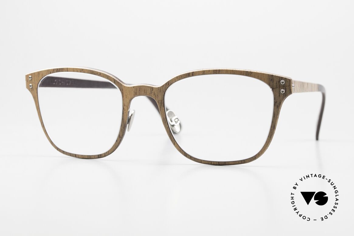 Lucas de Stael Nemus Thin 09 Luxury Frame Wood Leather, LUCAS de STAËL, Nemus Thin 09, size 50/22, color 06, Made for Men and Women