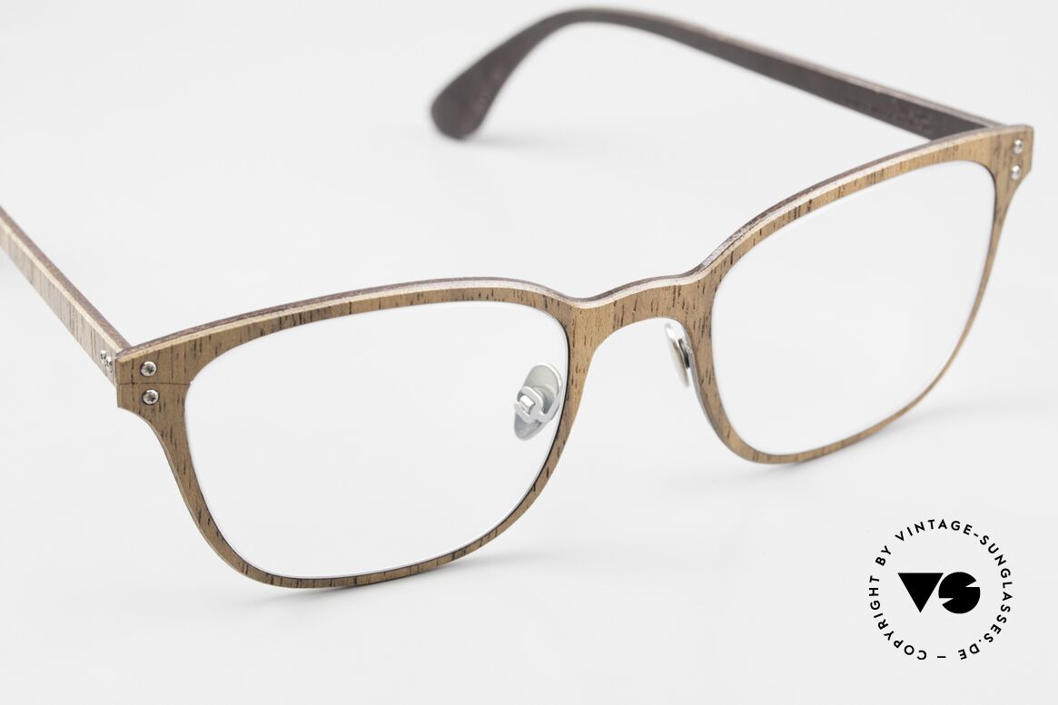 Lucas de Stael Nemus Thin 09 Luxury Frame Wood Leather, from 2018 but unworn (delivered in a case by de Staël), Made for Men and Women
