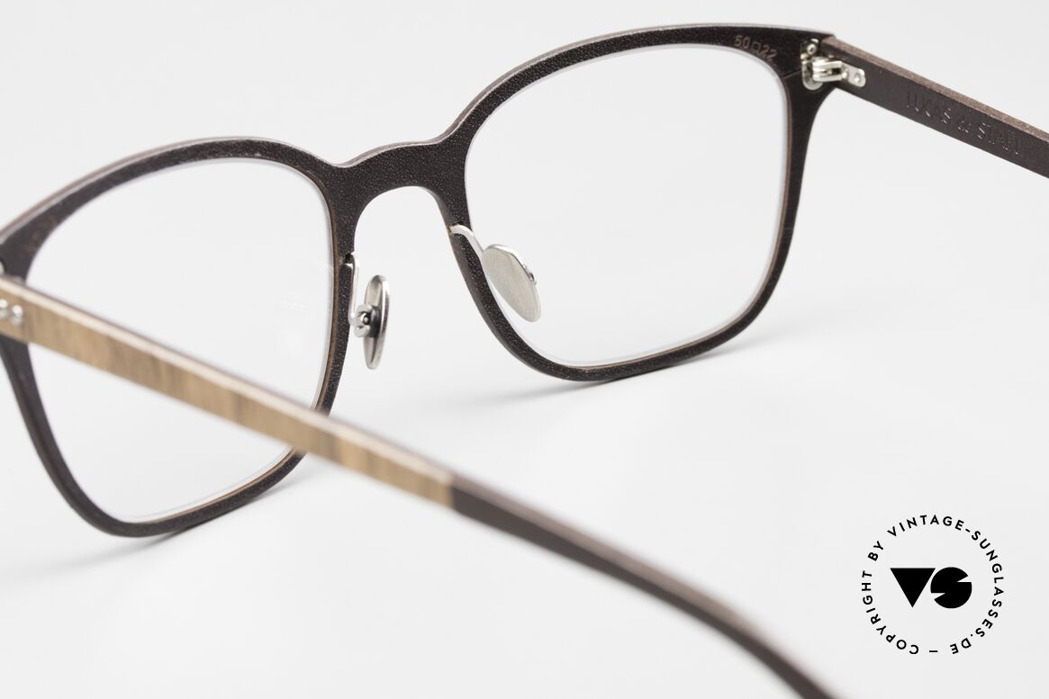Lucas de Stael Nemus Thin 09 Luxury Frame Wood Leather, Size: medium, Made for Men and Women