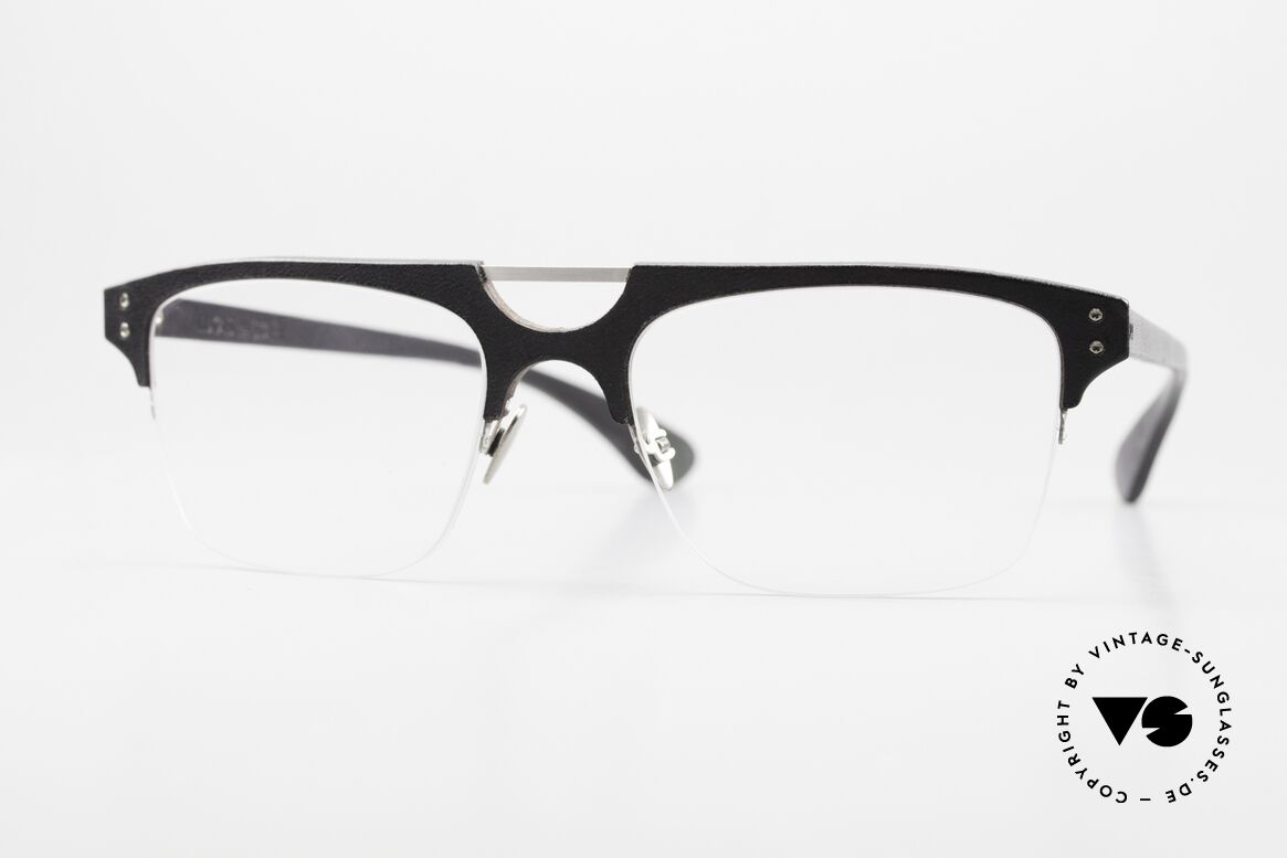 Lucas de Stael Minotaure Thin 15 Glasses With Leather Cover, LUCAS de STAËL, Minotaure Nylor MTN15, size 53/20, Made for Men