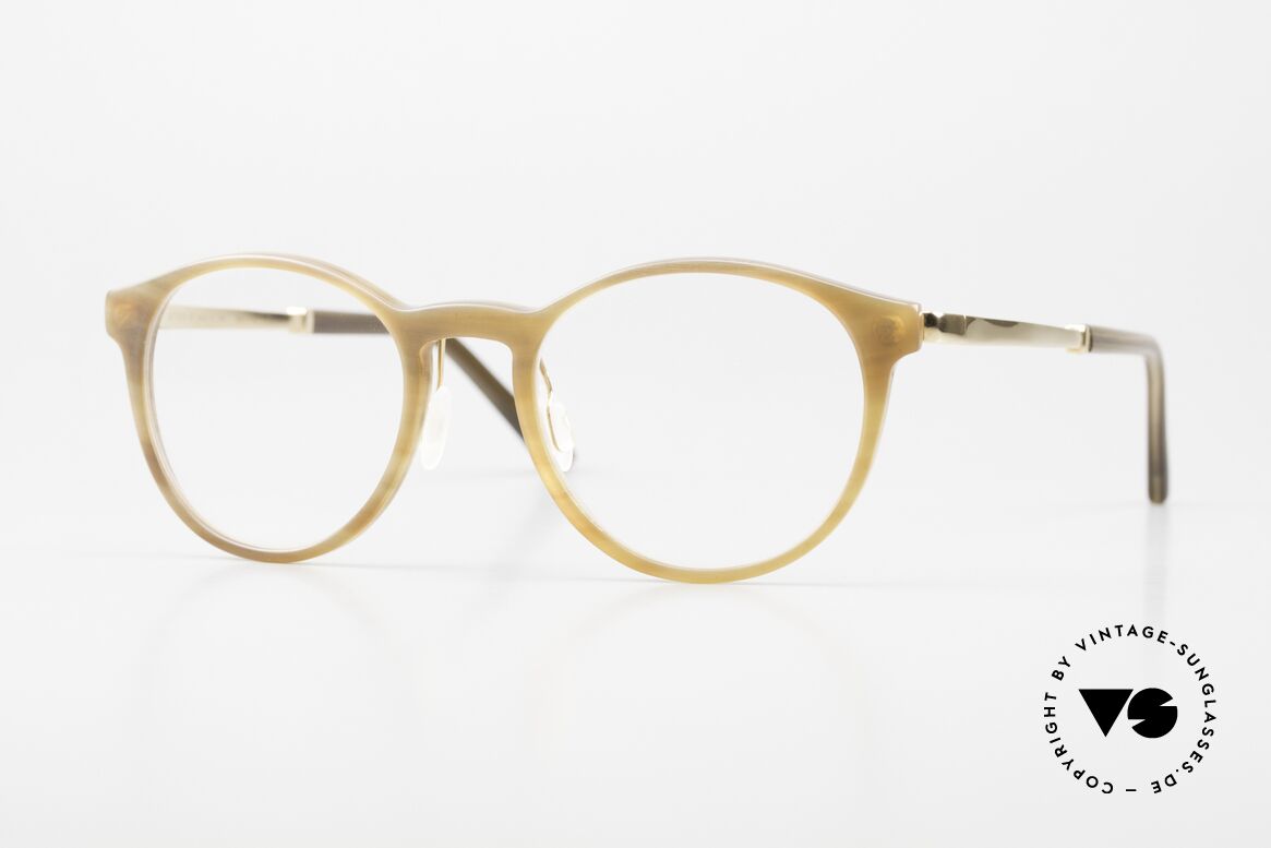 Hoffmann TG8310 Natural Horn Titanium Frame, Hoffmann Natural Eyewear TG8310 907, GG gold-plated, Made for Men and Women