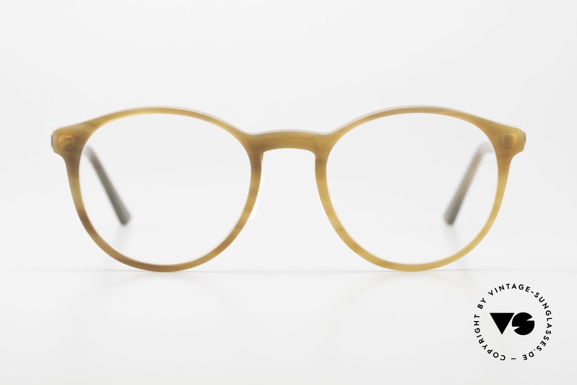 Hoffmann TG8310 Natural Horn Titanium Frame, unique natural horn glasses from the Ti-Line Collection, Made for Men and Women