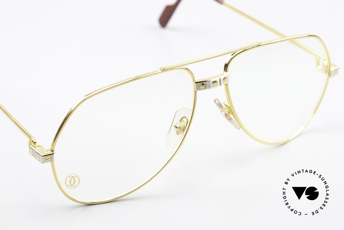 Cartier Vendome Santos - M Old Original From 1983, luxury frame (22ct gold-plated) with full orig. packing!, Made for Men