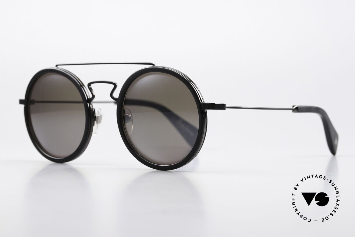 Yohji Yamamoto YY5010 Matt Mirrored Sun Lenses, clear, striking shapes; often outsized proportions, Made for Men and Women