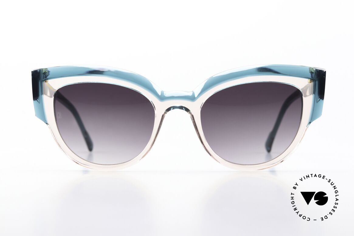 Caroline Abram Thelma Soft Pink And Emerald Green, a pair of magical women's shades from Paris, Made for Women