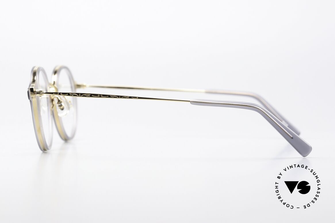 Masunaga GMS-826 High-End Panto Glasses, precision & costly engravings as a stylistic feature, Made for Men and Women